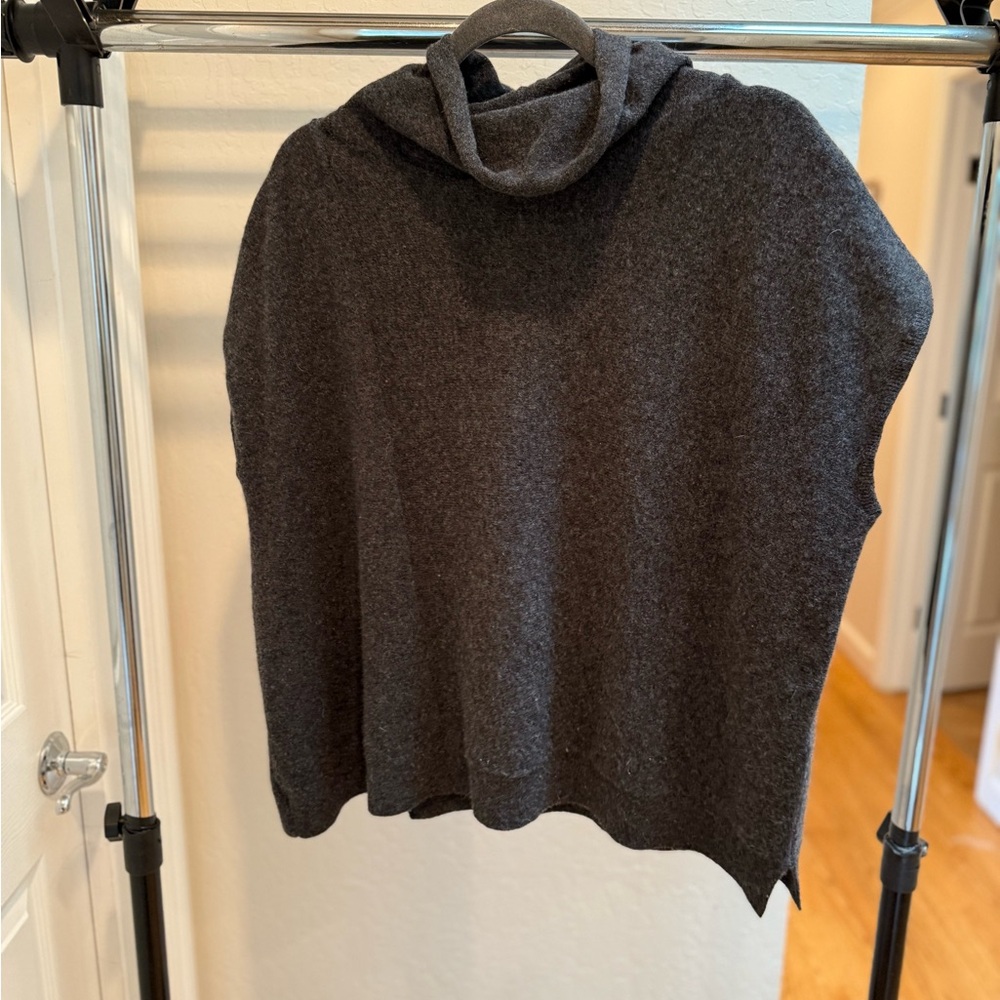 Anthropologie cashmere sleeveless turtleneck poncho
